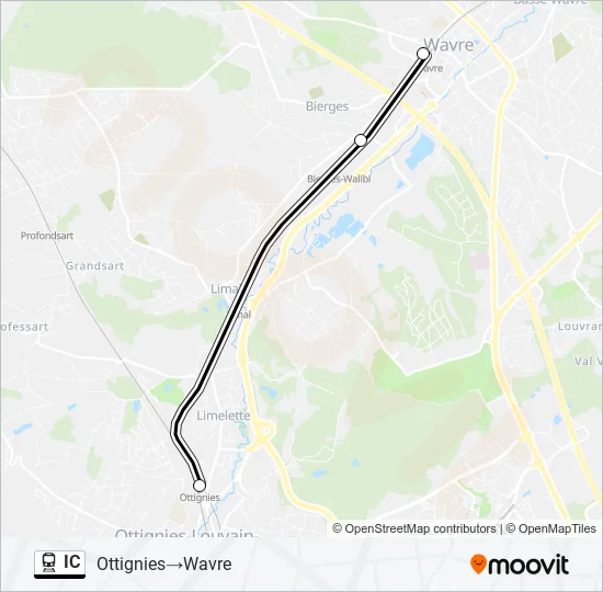 IC Train Line Map