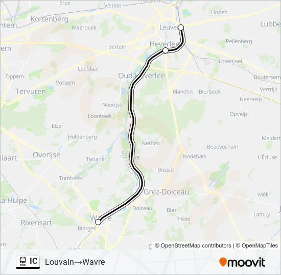 IC Train Line Map