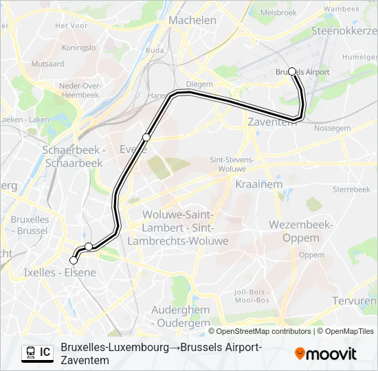IC Train Line Map