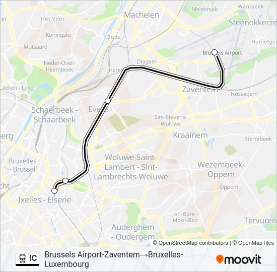 IC Train Line Map