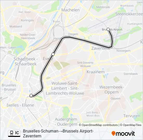 IC Train Line Map