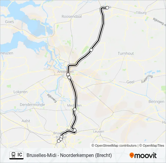 IC Train Line Map
