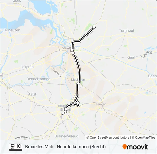 IC Train Line Map