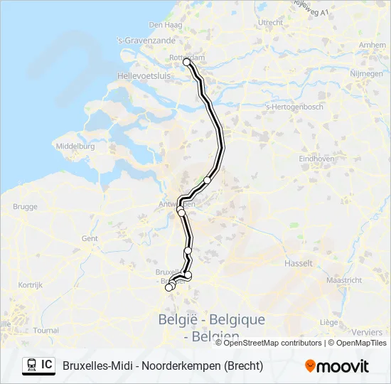 IC Train Line Map