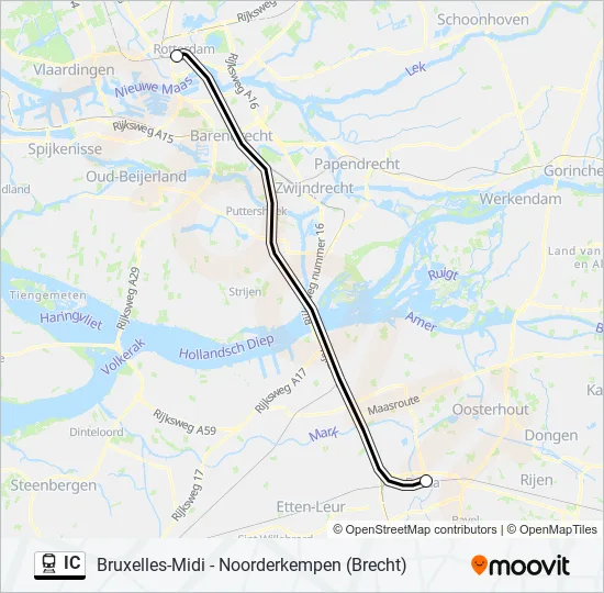 IC Train Line Map