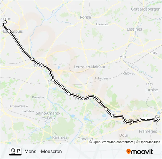 P Train Line Map