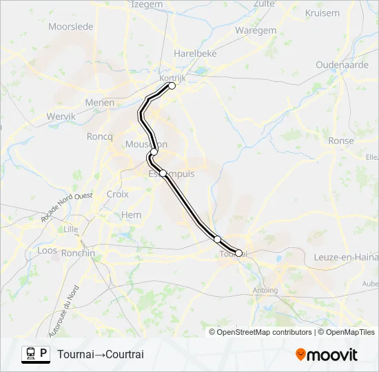 P Train Line Map