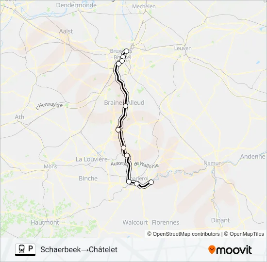 P Train Line Map