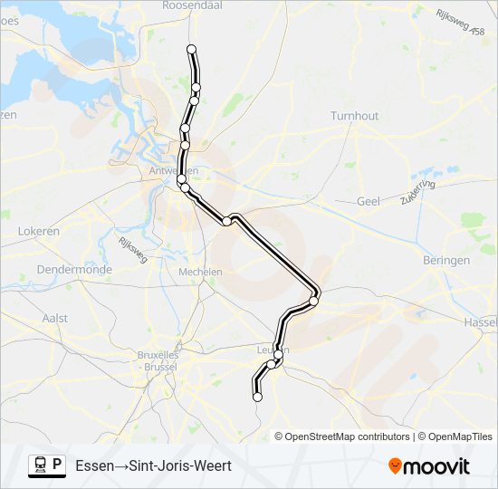 P Train Line Map
