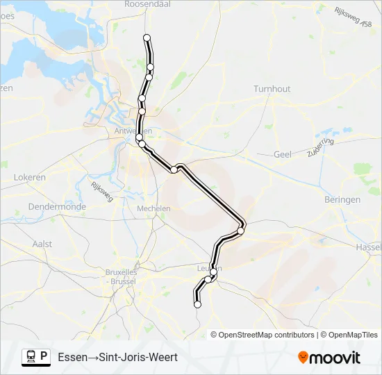 P Train Line Map