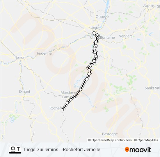 T Train Line Map