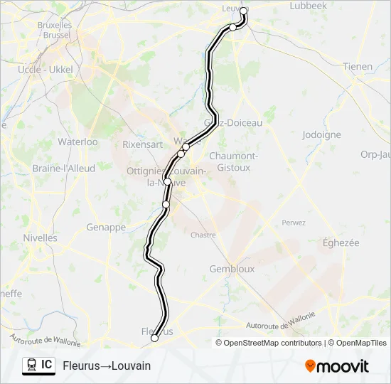 IC Train Line Map