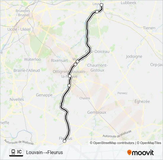 IC Train Line Map