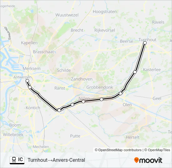 IC Train Line Map