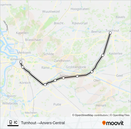 IC Train Line Map