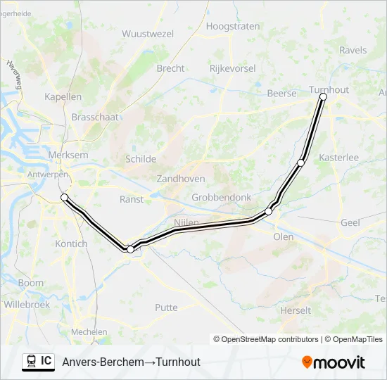 IC Train Line Map