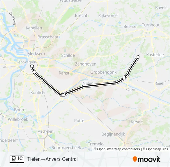 IC Train Line Map