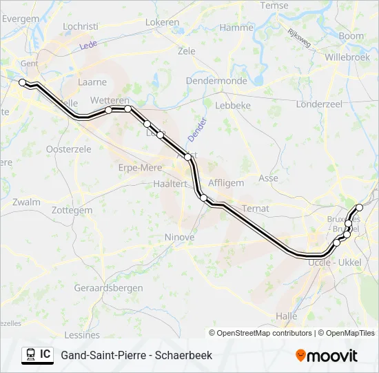 IC Train Line Map