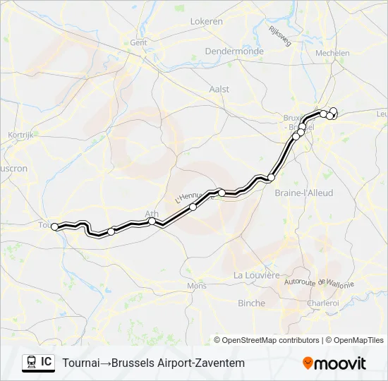 IC Train Line Map