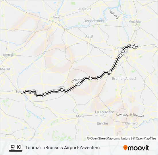 IC Trein Line Map