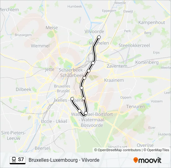 S7 Train Line Map