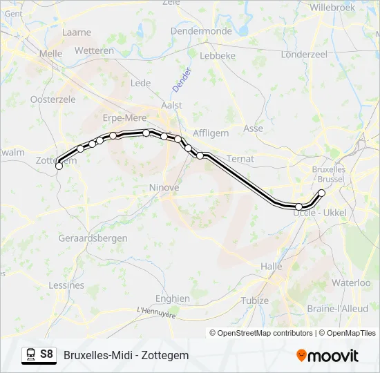S8 Train Line Map
