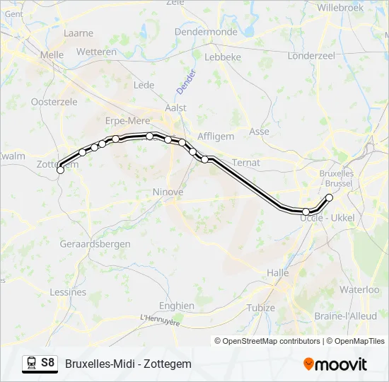 S8 Train Line Map