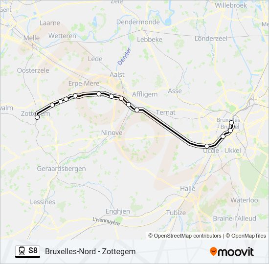 S8 Train Line Map