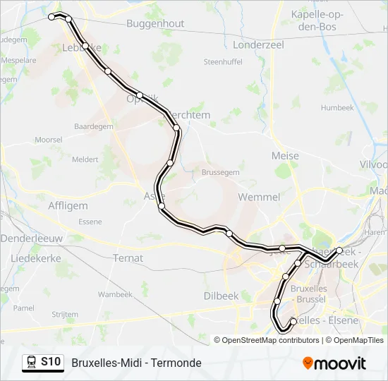 S10 Train Line Map