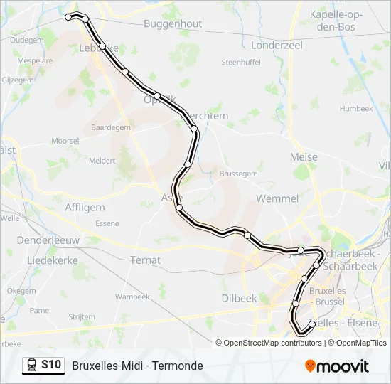 S10 Train Line Map