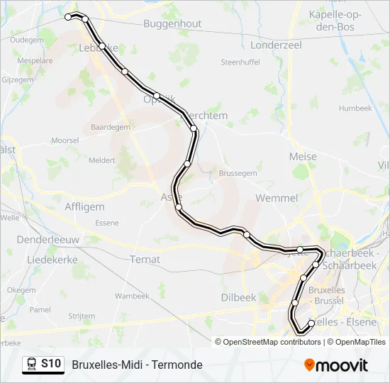S10 Train Line Map