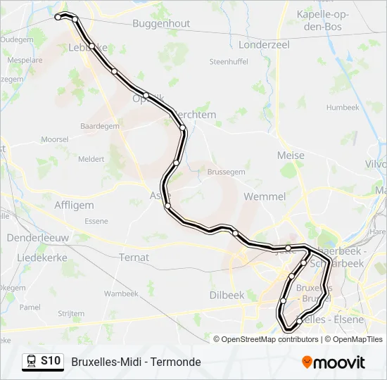 S10 Train Line Map