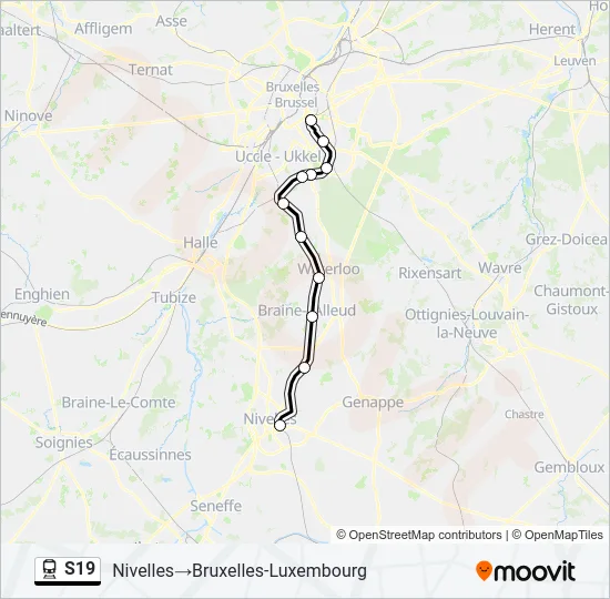 S19 Train Line Map