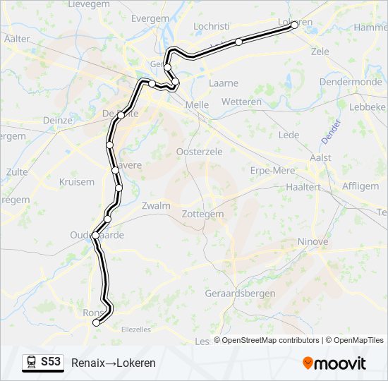 S53 train Line Map