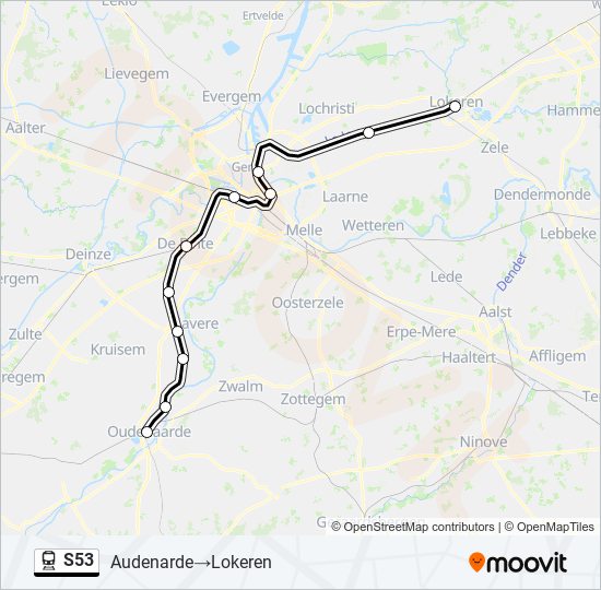 S53 train Line Map