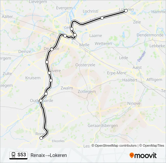 S53 Train Line Map