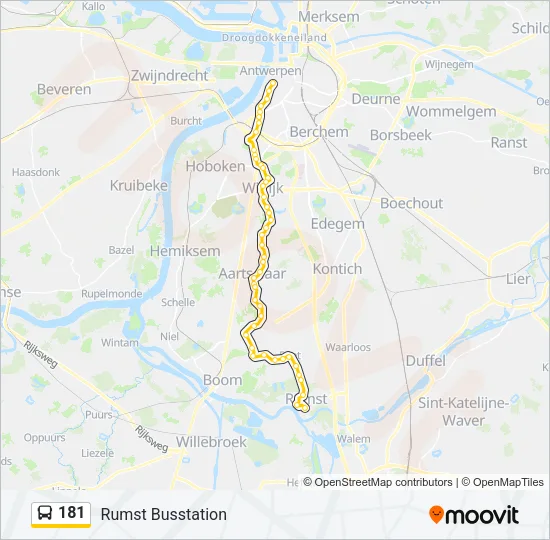 181 Bus Line Map
