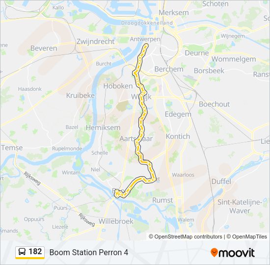 182 Bus Line Map