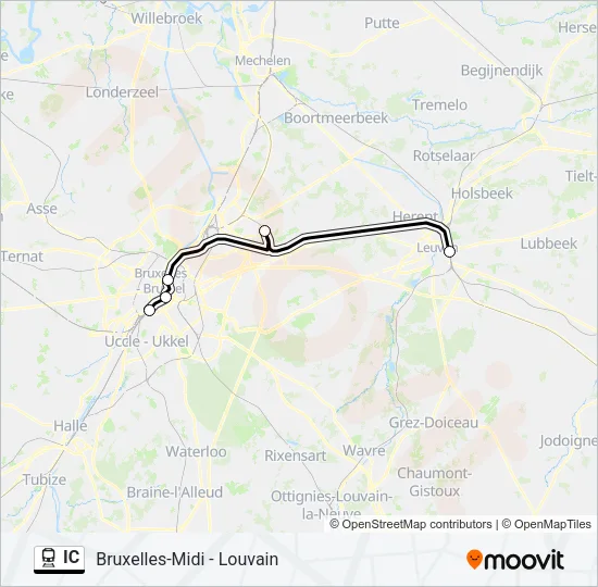 IC Train Line Map