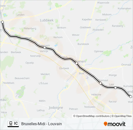 IC Train Line Map