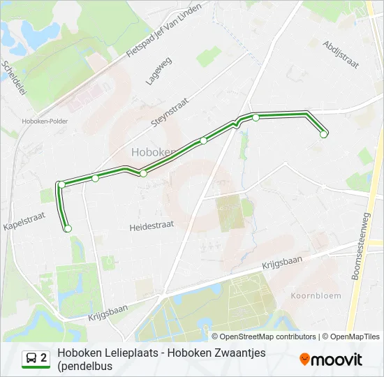 2 Bus Line Map