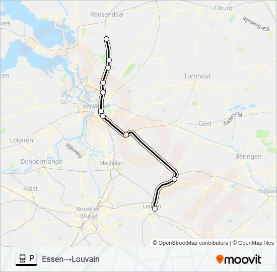 P Train Line Map