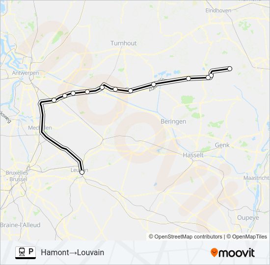 P Train Line Map
