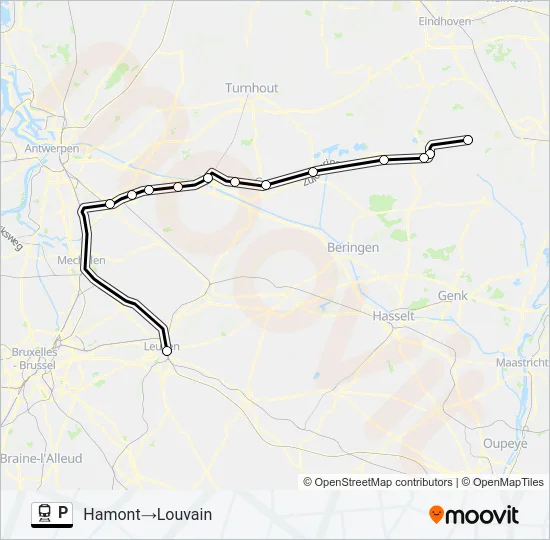 P Train Line Map