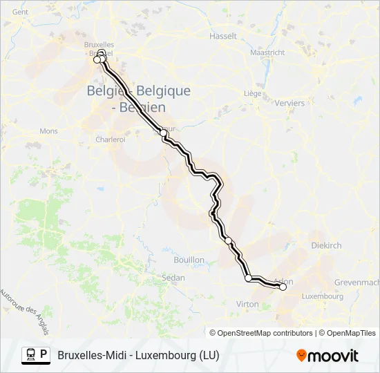 P Train Line Map