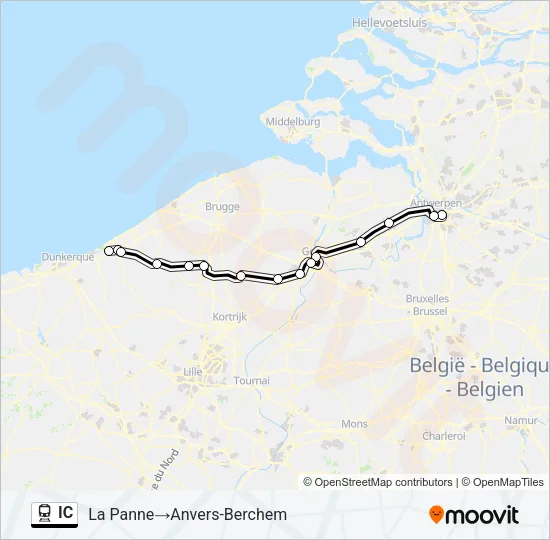 IC Train Line Map