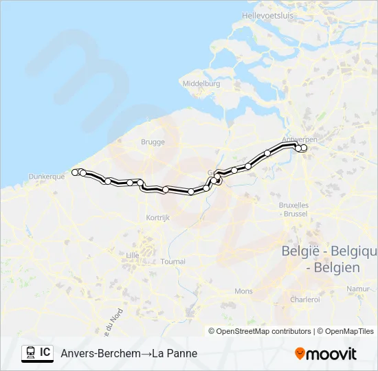 IC Train Line Map