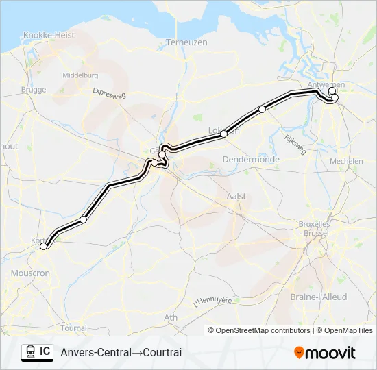 IC Trein Line Map