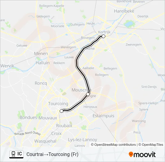 IC Train Line Map