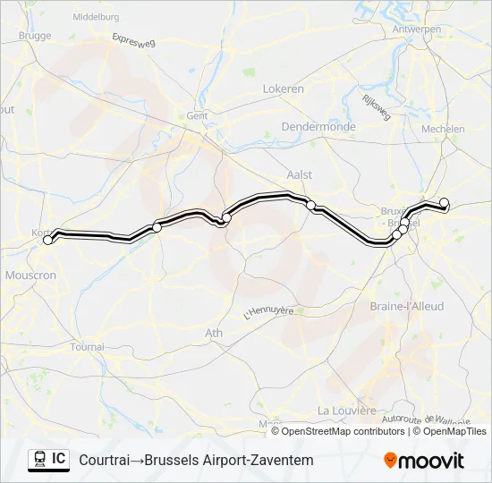 IC Train Line Map